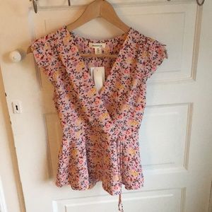 Floral peplum top